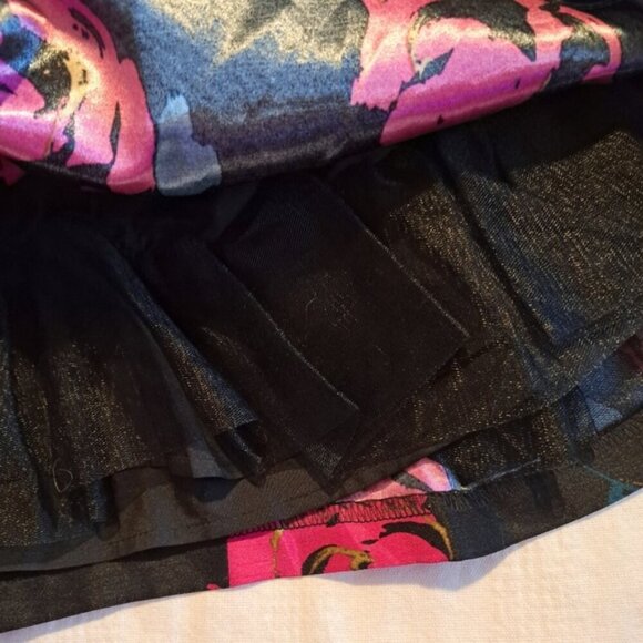 Gymboree girls size 2T black & pink floral party dress, EUC - Picture 4 of 6